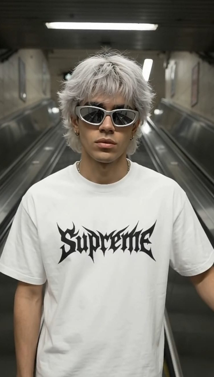 Supreme Tribal Spike drop shoulder Graphic Tee