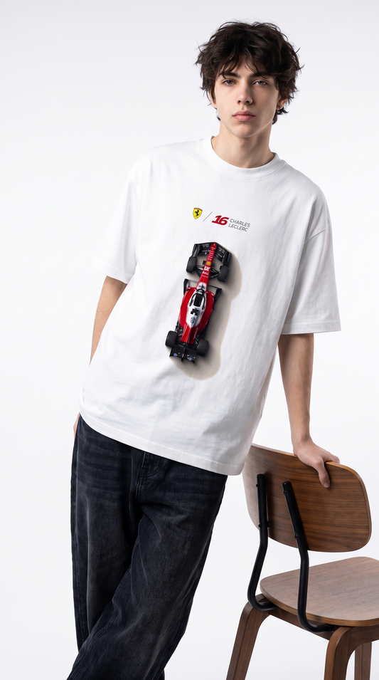 Charles Leclerc 16 F1 Oversized Drop Shoulders Tee