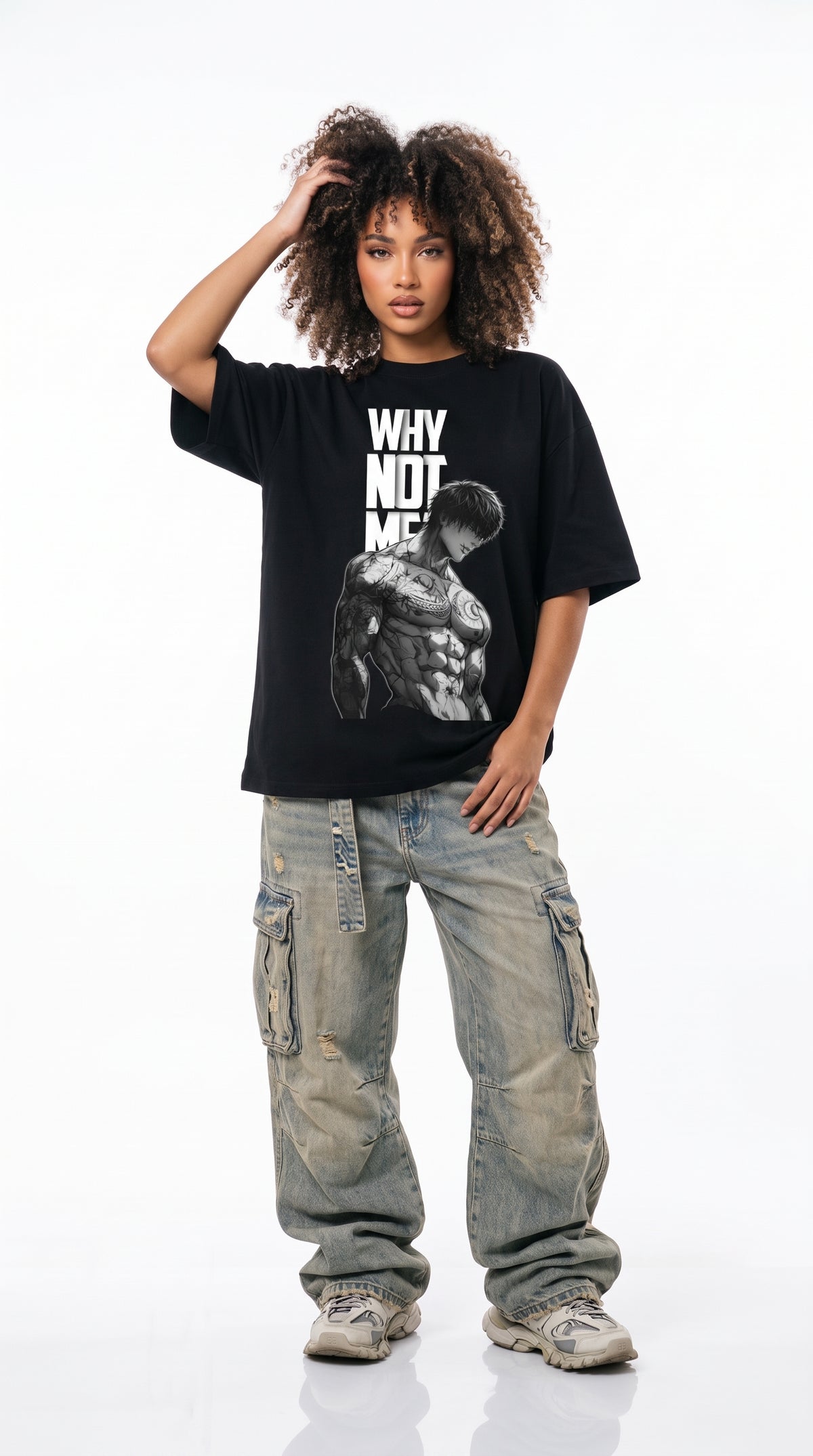 Why Not Me Oversized Graphic Tee