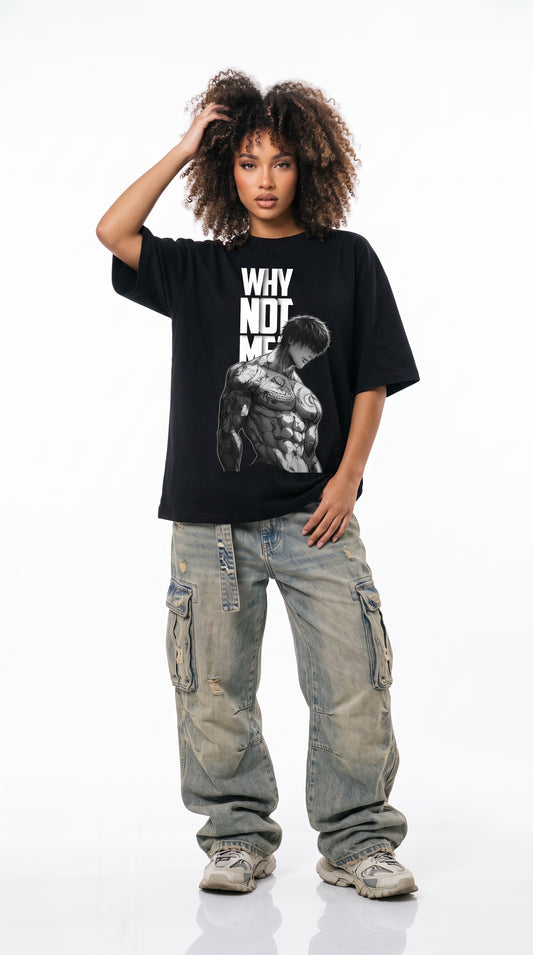 Why Not Me Oversized Graphic Tee