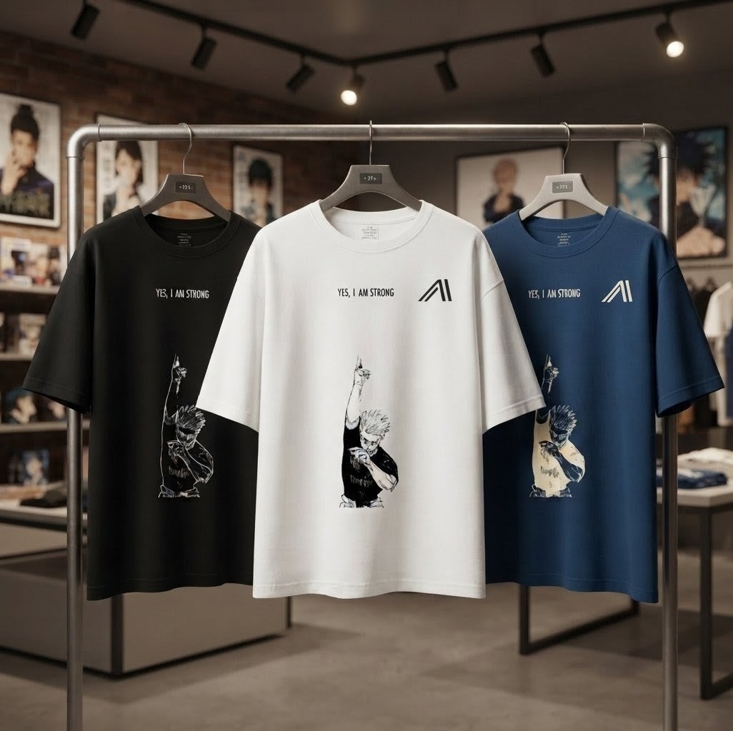Gojo "The Strongest" Oversized Tee