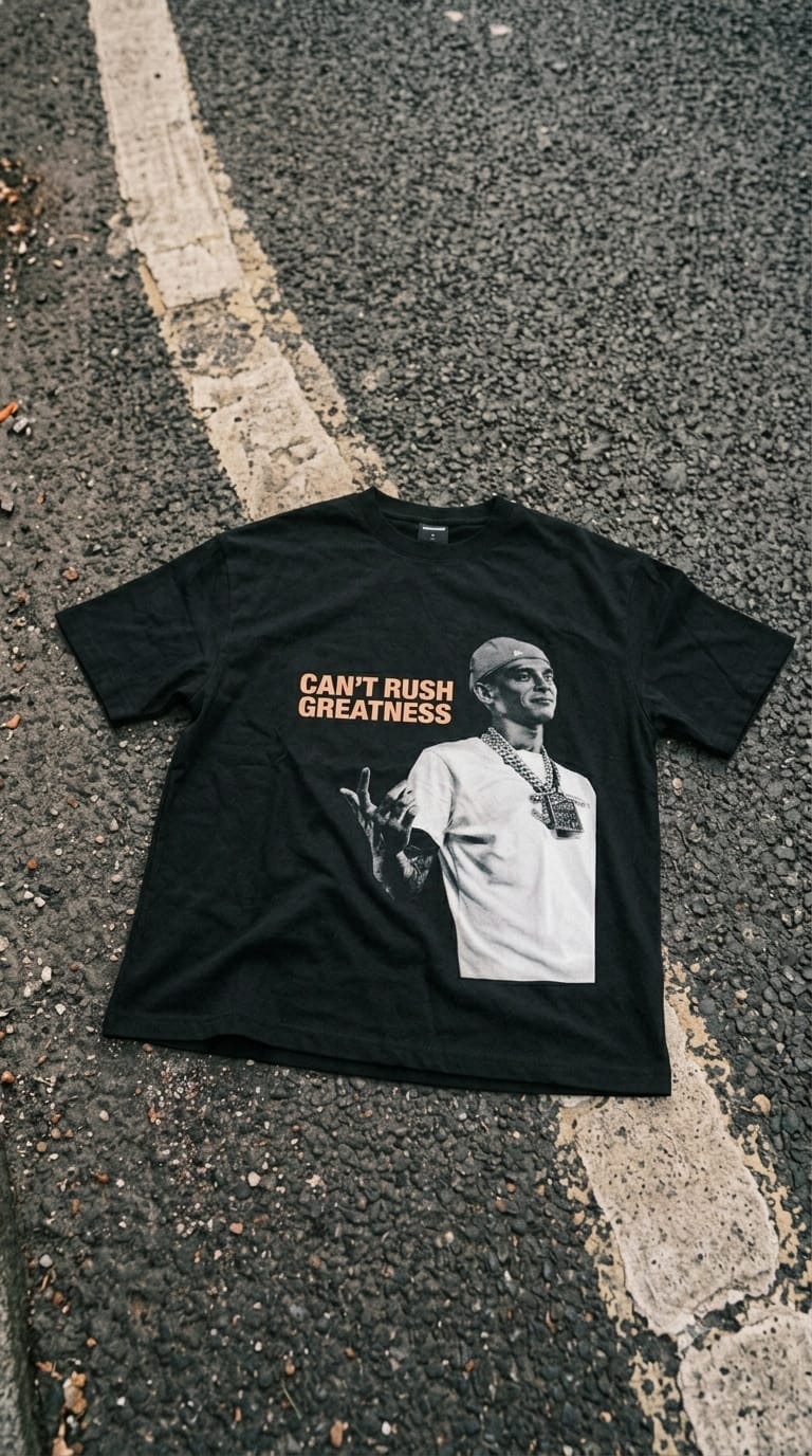 Central Cee UK Rap Graphic Drop Shoulder T-Shirt