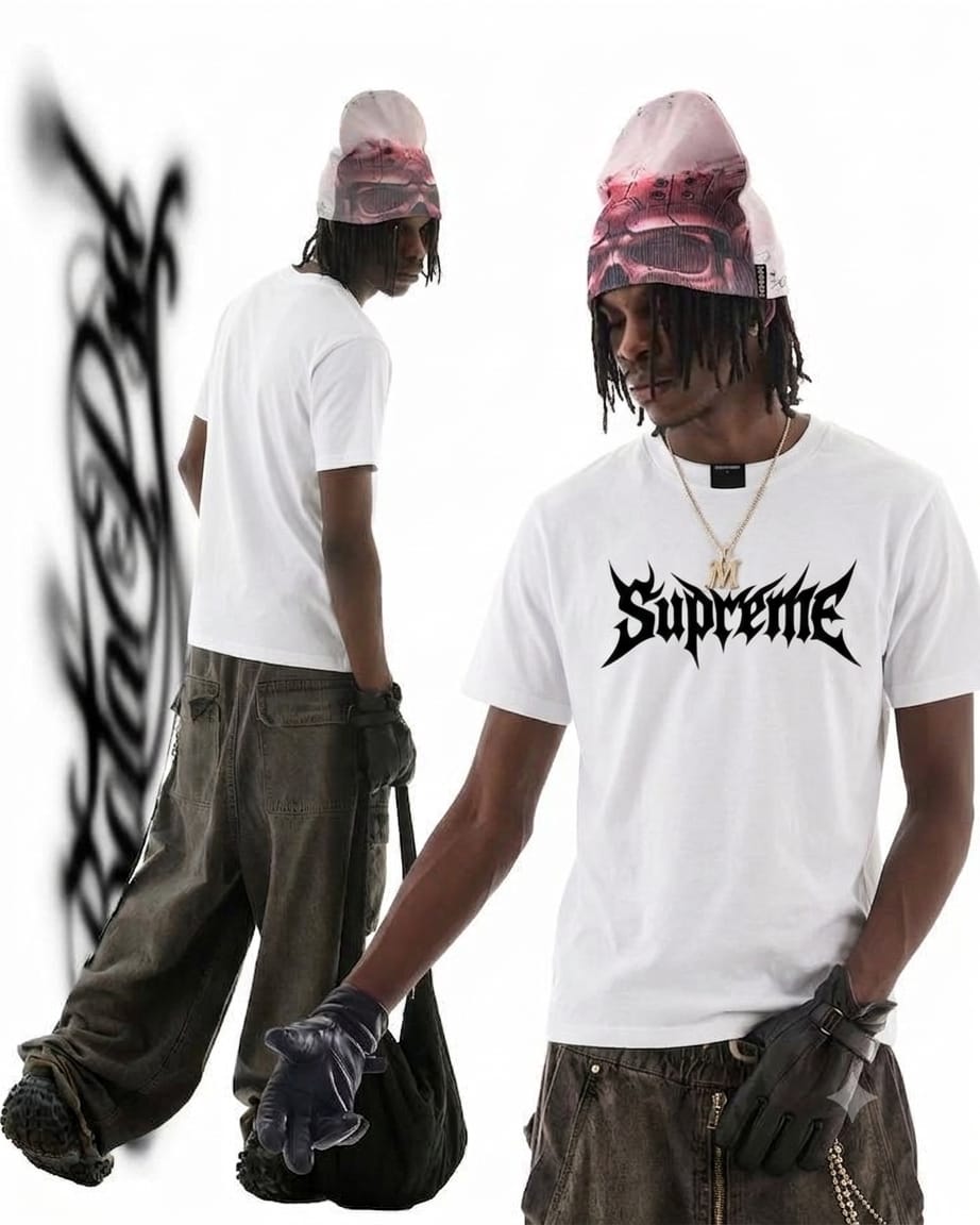 Supreme Tribal Spike drop shoulder Graphic Tee